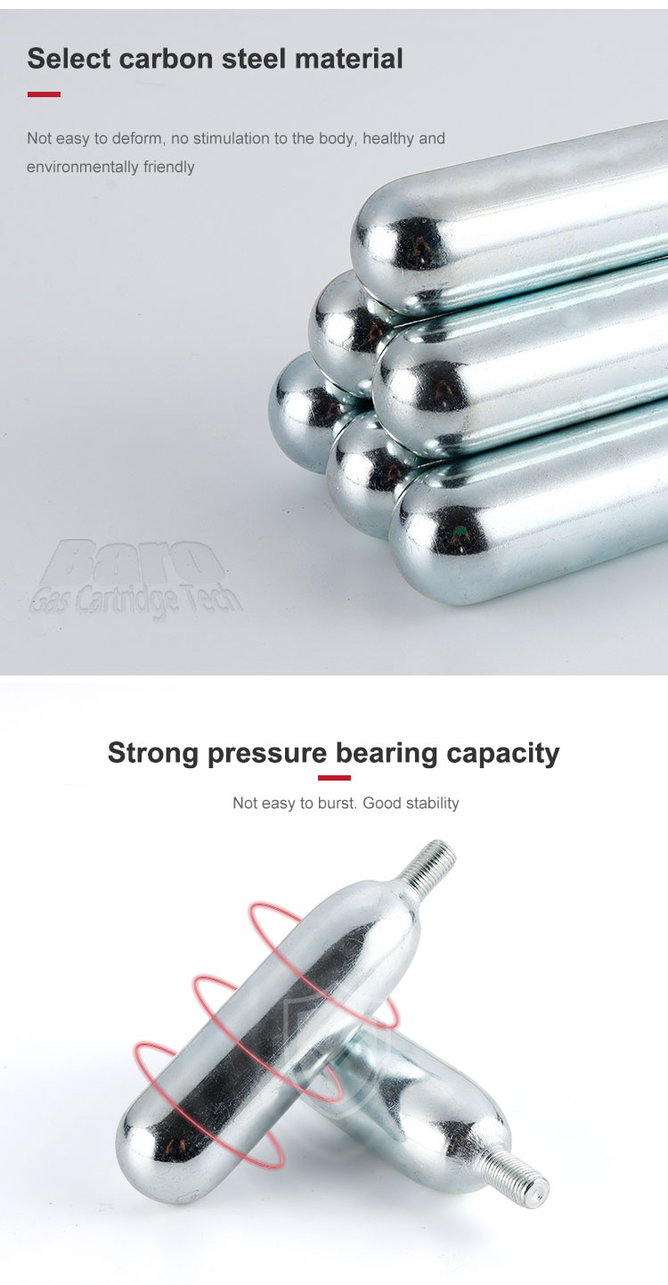 38g CO2 Thread Cartridges for Truck Tire Inflation